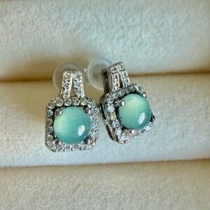 Real Grade A Icy Glow Jade Earrings S925 New
